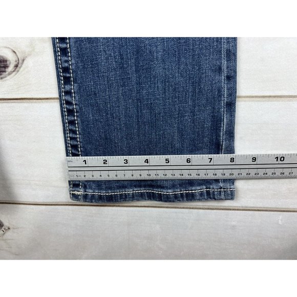 Miss Me Jeans Womens 28 Blue Bootcut Embroidered Pocket Low Rise Stretch - Picture 11 of 12